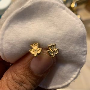 14k yellow gold baby earrings